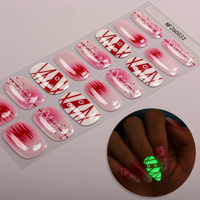 Halloween luminous semi-curable gel manicure sticker NF260033 luminous model