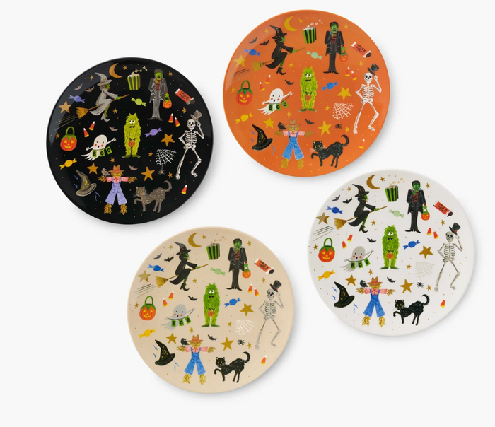 Halloween Parade Melamine Assorted Dessert Plates