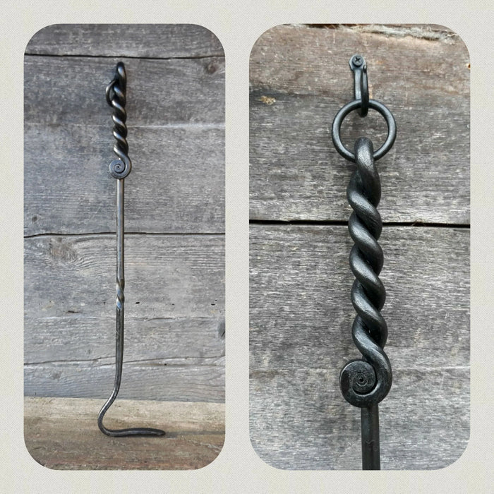 Hand Forged Fireplace Poker - Old West Iron