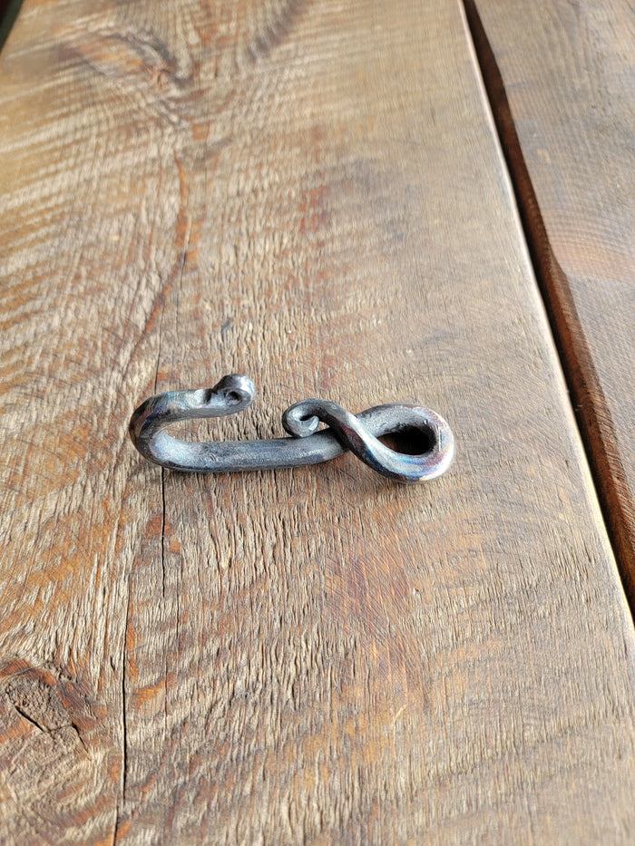 Hand Forged Iron Hook and Nail – Rustic Wrought Iron Wall Hook for Farmhouse Decor - Old West Iron