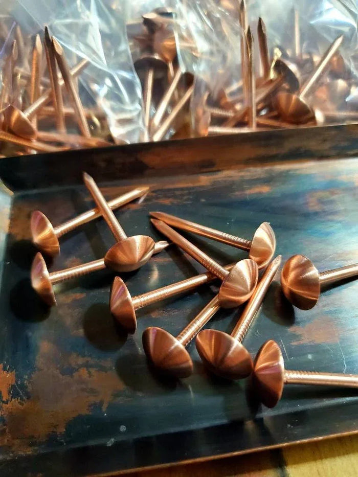 Handmade Copper Nails - Old West Iron