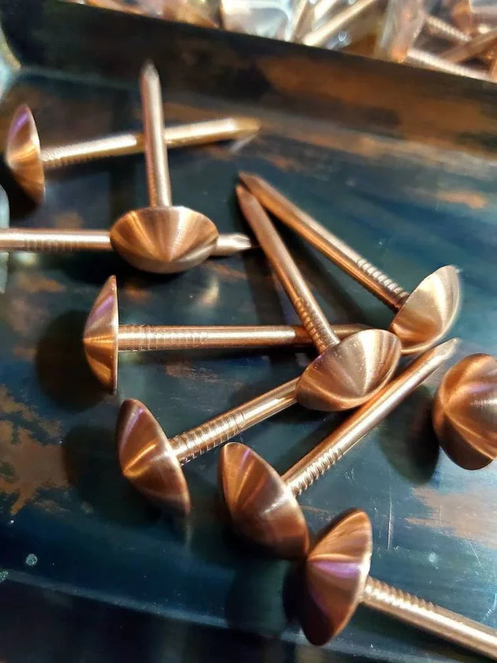 Handmade Copper Nails - Old West Iron
