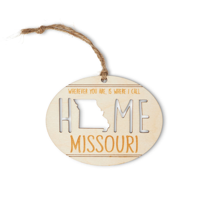 Hardsaw Designs Missouri Home Woodcut Ornament