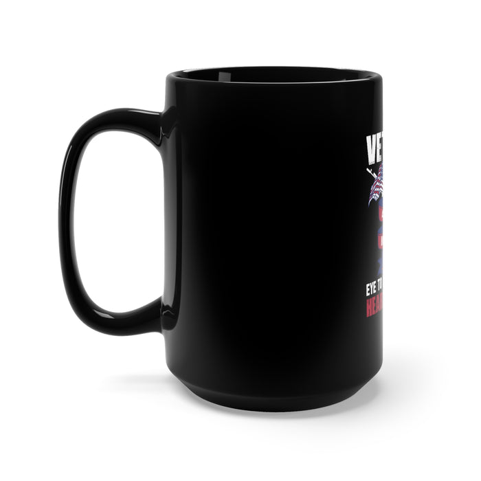 Heartfelt Bond: 15oz Military Design Black Mug for Veteran-Daughter Duos
