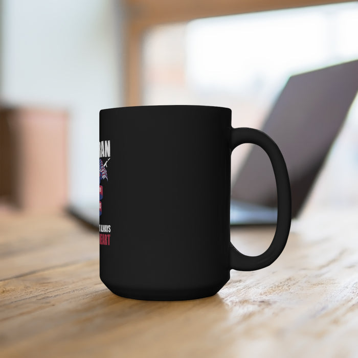 Heartfelt Bond: 15oz Military Design Black Mug for Veteran-Daughter Duos