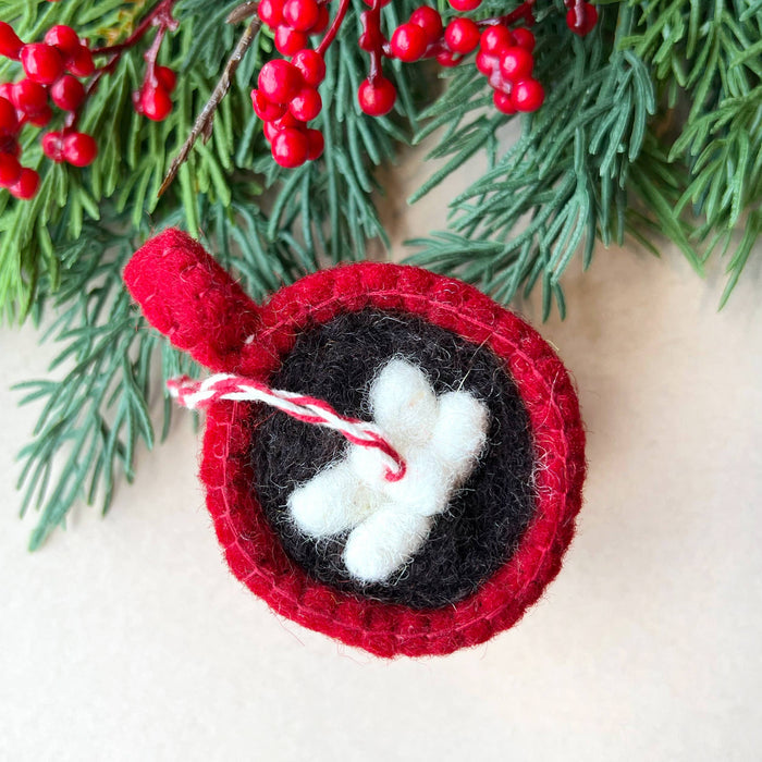 Hot Chocolate Felt Wool Ornament