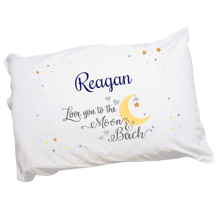 Personalized Love You to the Moon and Back Pillowcase