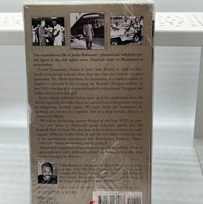 Jackie Robinson 1997 Audio Book Cassette Baseball African American History Sports