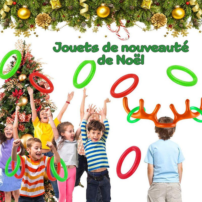 Jeu de Lancer de Bagues en Bois de Renne de Noël ciaovie