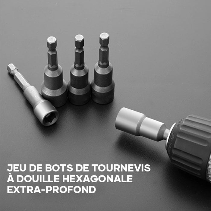 Jeu d'Embouts de Tournevis à Douille Hexagonale Extra-profond ciaovie