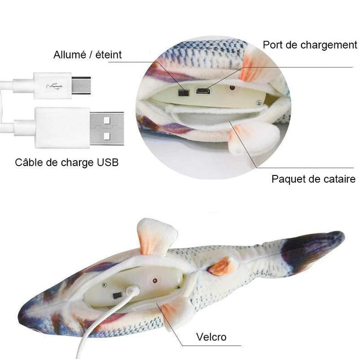 Jouet de Simulation de Poisson pour Chat Charge USB ciaovie
