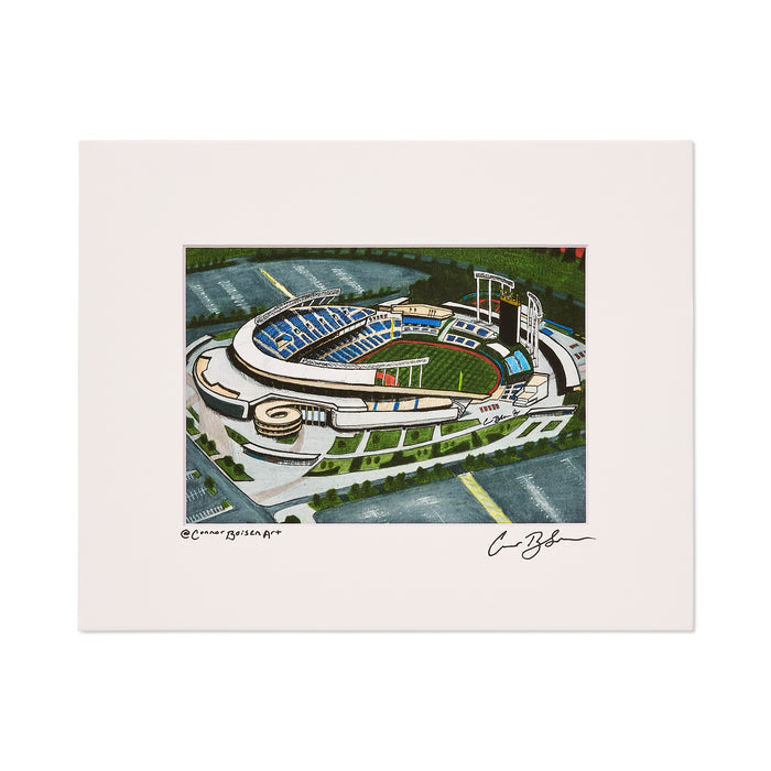 Kauffman Stadium Print, Connor Boisen Art