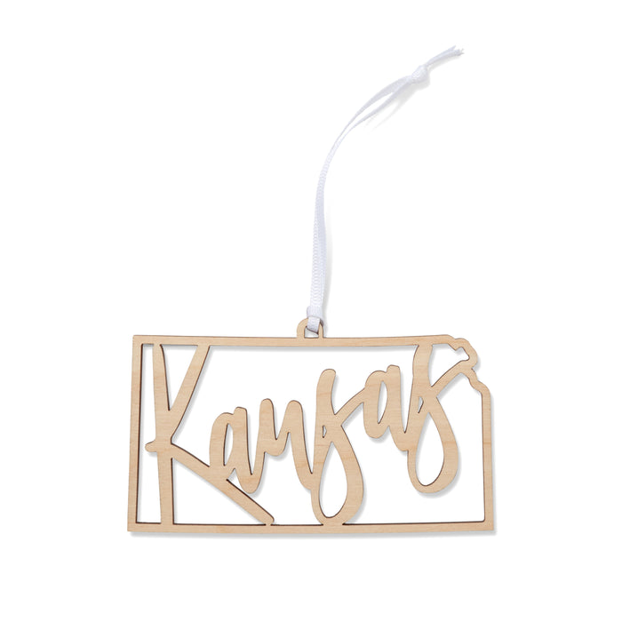 Kolorize Kansas Woodcut Ornament