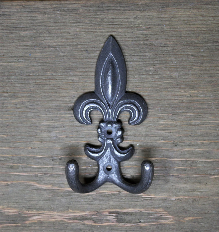 Large Fluer De Lis Iron Hook - Old West Iron