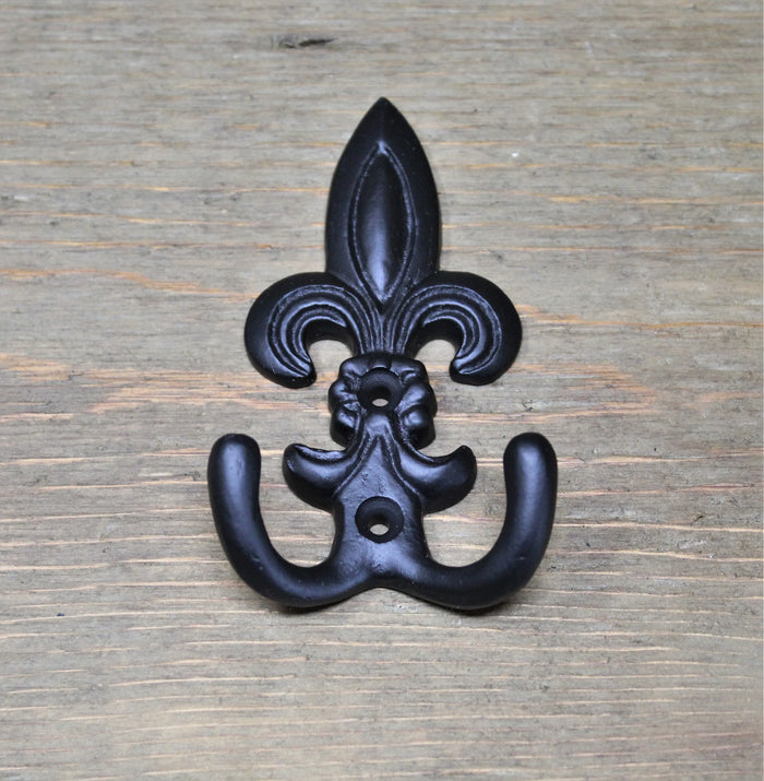 Large Fluer De Lis Iron Hook - Old West Iron