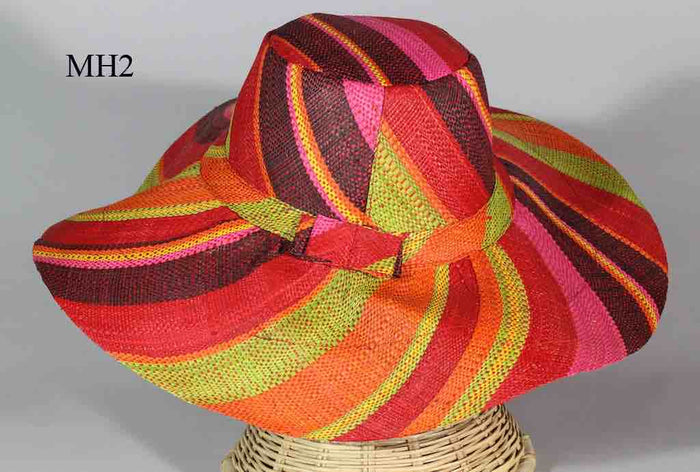 Lightweight Multicolor Raffia Ladies' Sun Fashion Wide Brim Hat - Niger Bend