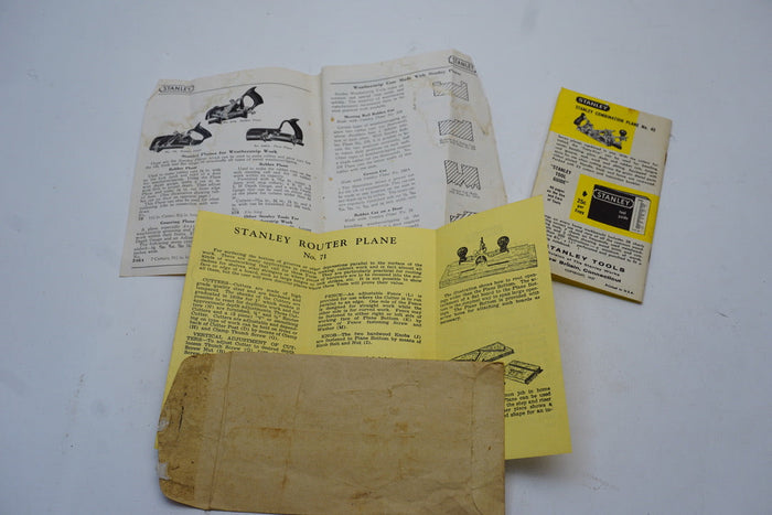 LOT OF 3 STANLEY PLANE BROCHURES - 1950s