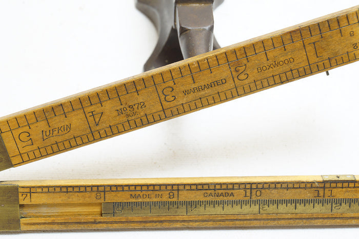 LUFKIN NO. 371 FOLDING CALIPER RULE - 1FT 2 FOLD