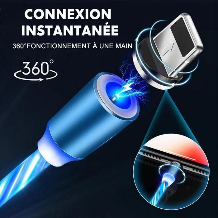 Magnétique Câble USB Chargeur avec LED ciaovie