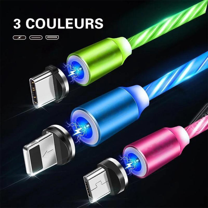 Magnétique Câble USB Chargeur avec LED ciaovie