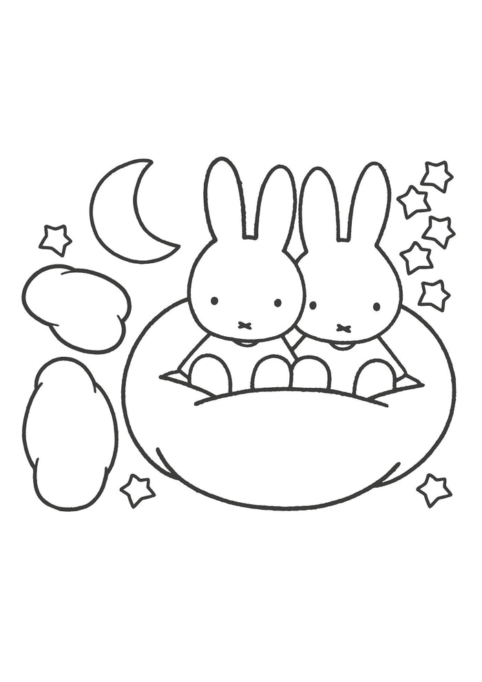 Miffy & Melanie Cloud Wall Stickers