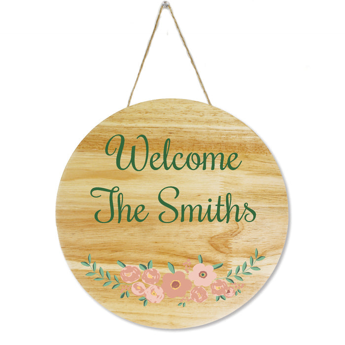 Natural Circle Sign - Blush Floral