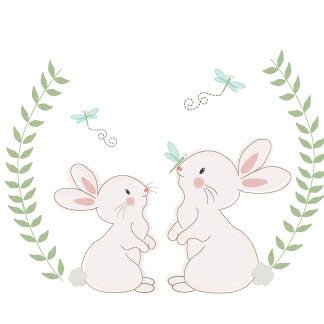 White Bunny Toy Box Bench