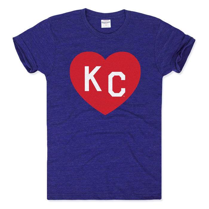 Navy With Red KC Heart Tee, Charlie Hustle