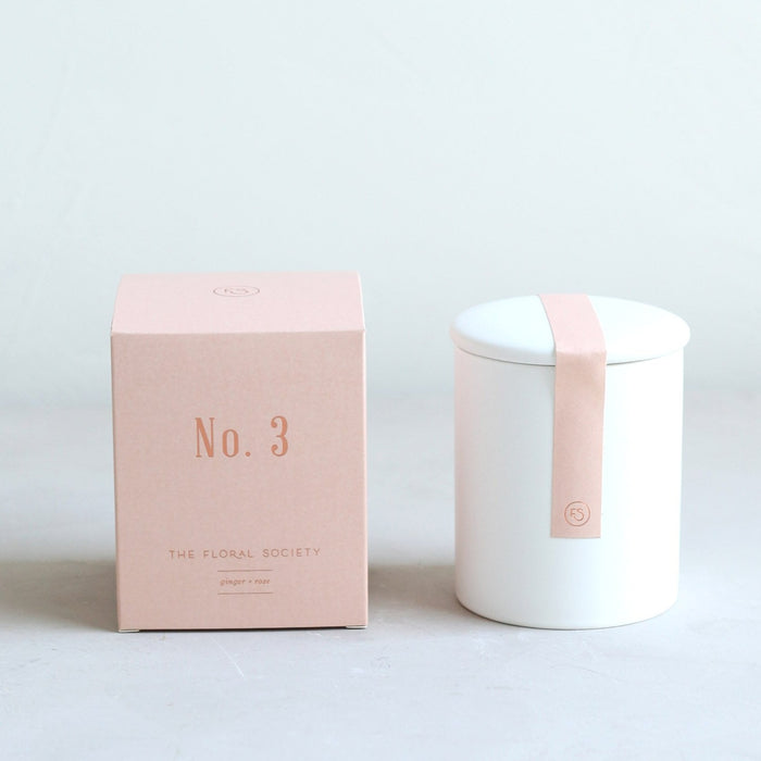 No 3 Fragrant Candle - Ginger & Rose