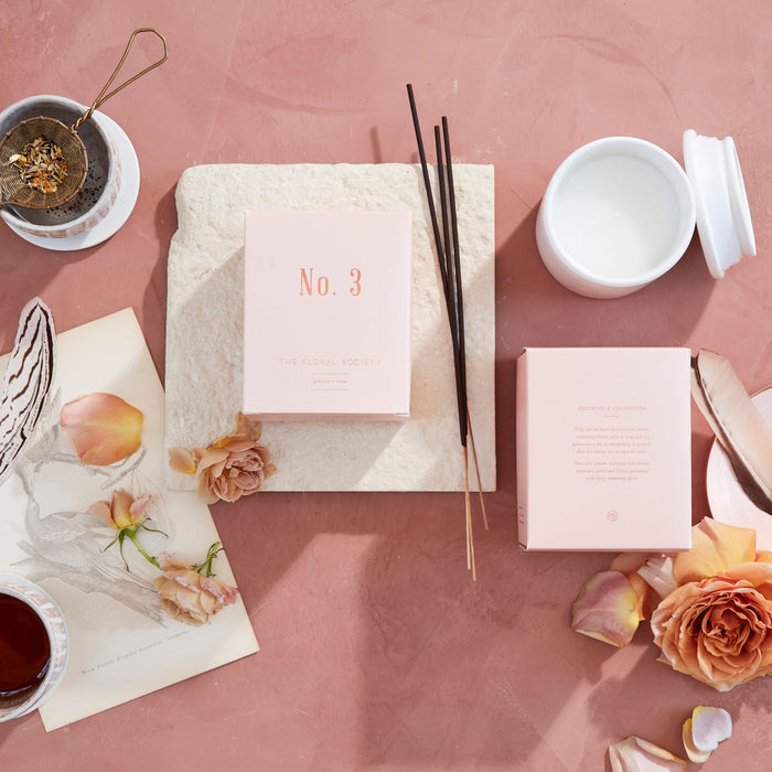 No 3 Fragrant Candle - Ginger & Rose
