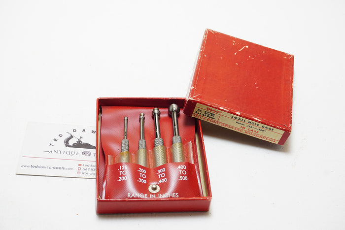 NOS STARRET NO. S829E SMALL HOLE GAGE SET - 0.125" ~ 0.5"