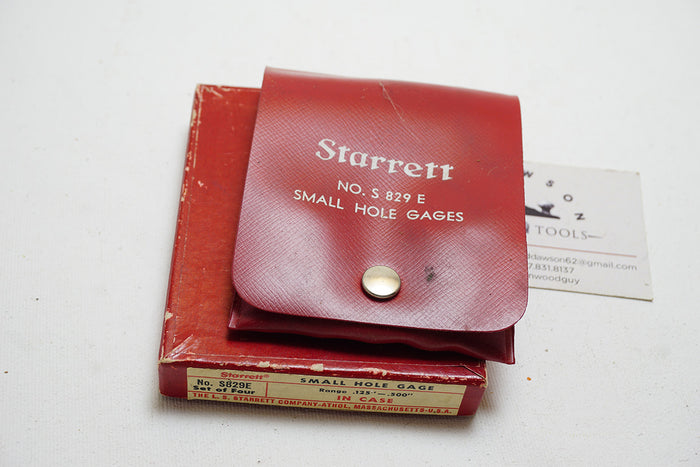 NOS STARRET NO. S829E SMALL HOLE GAGE SET - 0.125" ~ 0.5"