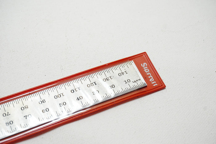 NOS STARRETT NO. C635 METRIC STEEL RULE - 150MM