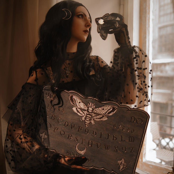 Ouija Board - Silver Death's head moth