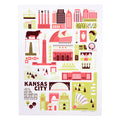 Patrick Giroux KC Landmark Screen Print - Neon Red/Old Gold