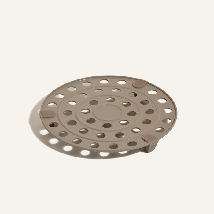 grey perfect pot non toxic nonstick dutch oven roasting rack