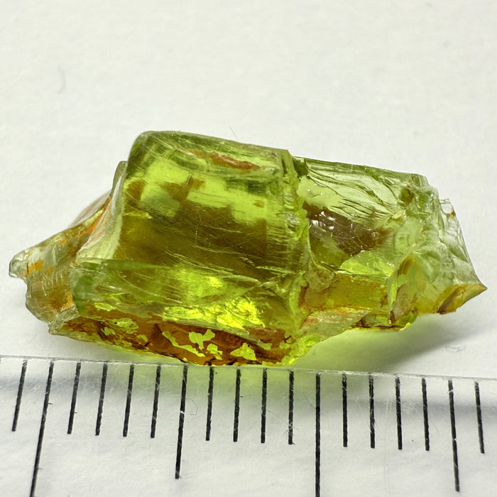 Peridot, 8.41ct, Dodoma, Tanzania, Untreated Unheated, just silky fine needling happening inside under a strong gemlight