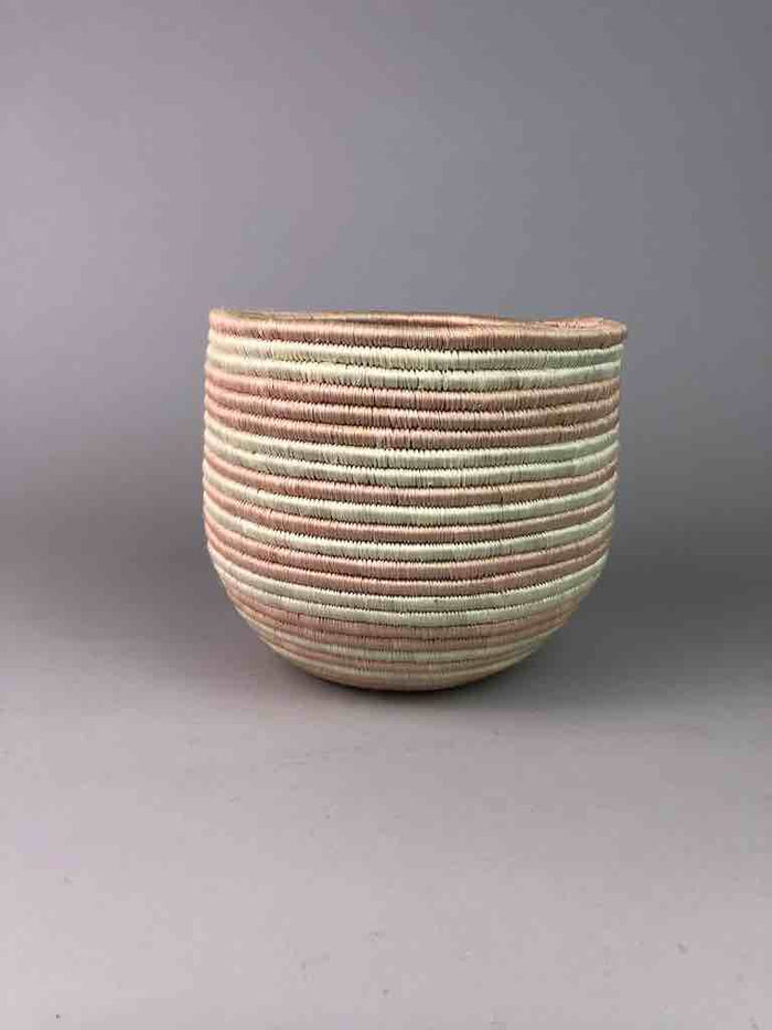 Pink Cylinder Tutsi Sisal Basket | 8" x 7.25" - Niger Bend