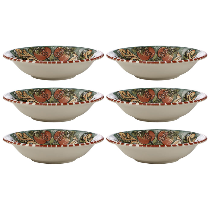 Pomegranates Ceramica Salerno 21cm Pasta Bowls (Set of 6)