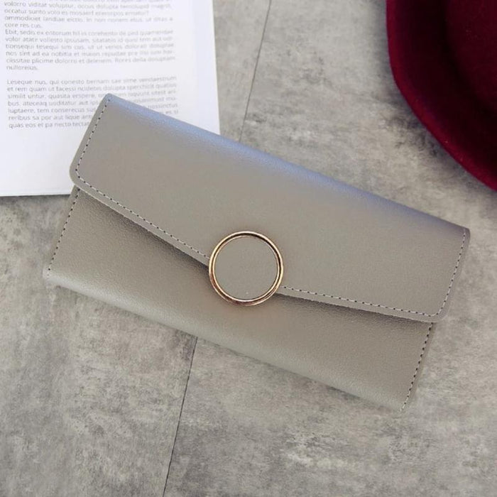 Portefeuille Longue en Cuir PU à Moraillon ciaovie