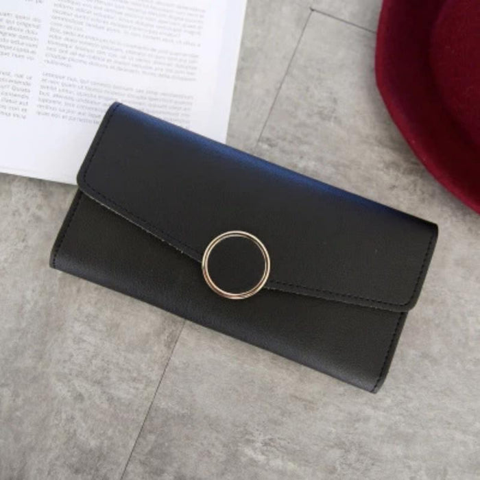 Portefeuille Longue en Cuir PU à Moraillon ciaovie