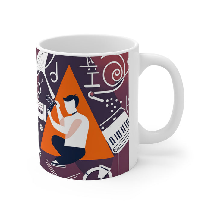 Professional Worker Musician #7 Ceramic 11oz Mug AI Artwork