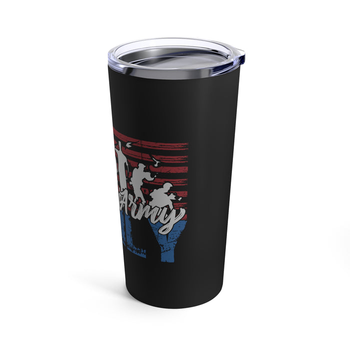 Proud Army Family 20oz Military Design Tumbler - Black Background