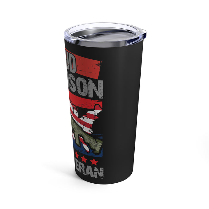 Proud Grandpa 20oz Military Design Tumbler - Black Background