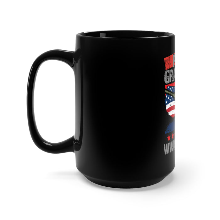 Proud Grandpa of a Military Legacy: 15oz Military Design Black Mug