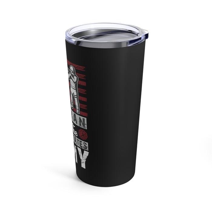 Proud United States Army Veteran 20oz Military Design Tumbler - Black Background