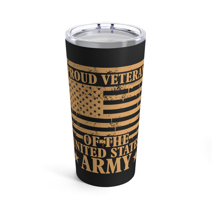 Proud United States Army Veteran: 20oz Military Design Tumbler - Celebrating Service with Pride!