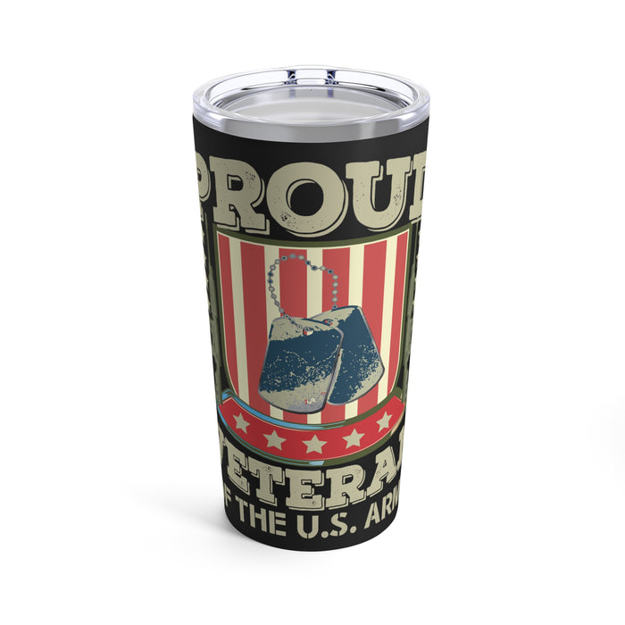 Proud U.S. Army Veteran: 20oz Military Design Tumbler - Honoring Service with Pride!