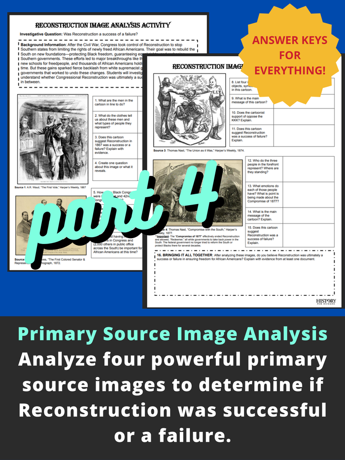 Reconstruction primary source lesson plan