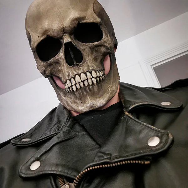 Realistic Skull Mask/Helmet with Movable Jaw MBBHA
